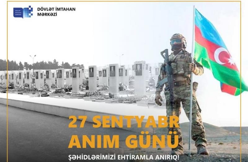 44 günlük Vətən müharibəsində həlak olan şəhidlərimizi dərin hörmət və ehtiramla anırıq.