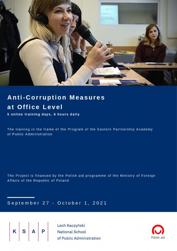The SEC’s representative attended the e-training entitled “Fight against corruption” conducted within “An Eastern Partnership Academy for Public Administration” Program