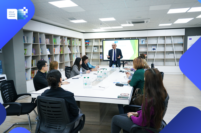 DİM Qazaxıstanın “Orleu” Milli Təkmilləşdirmə Mərkəzinin əməkdaşları üçün “Təhsil nailiyyətlərinin qiymətləndirilməsində test materiallarının hazırlanması və tətbiqi” mövzusunda təlim keçirir