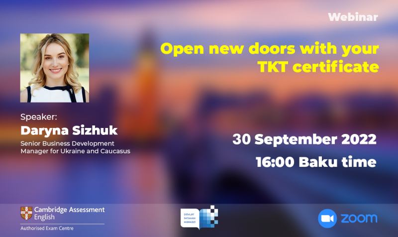 Call for registration – joint webinar on the TKT exams by SEC and "Cambridge University Press & Assessment " 
