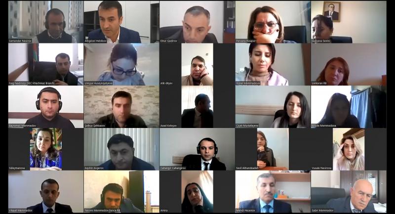 “Nəzarətçilərin elektron qeydiyyatı” sistemi ilə işləyəcək əlaqələndiricilər üçün treninq keçirilib