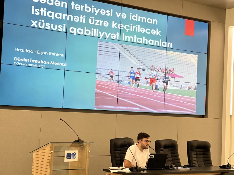 Dövlət İmtahan Mərkəzində bədən tərbiyəsi və idman istiqamətləri üzrə qabiliyyət imtahanları ilə bağlı təlim keçirilib