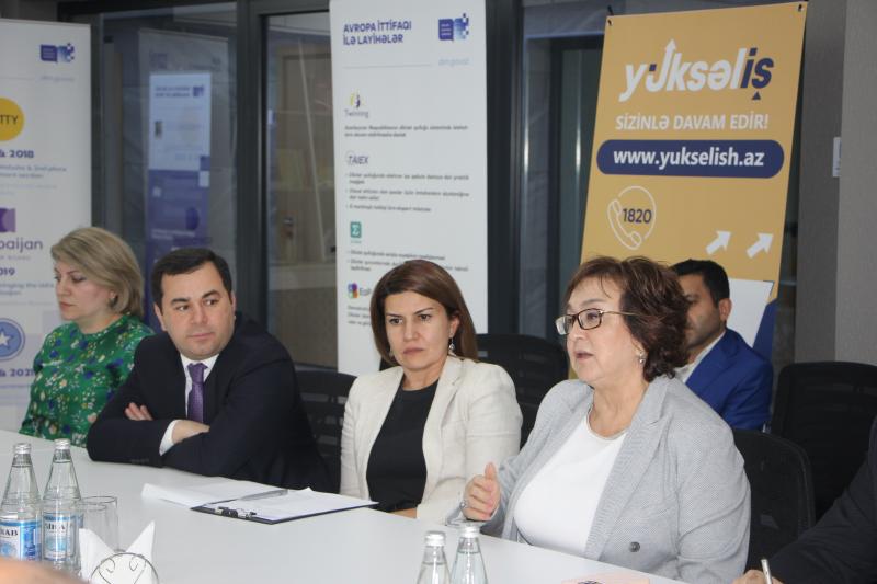 DİM-in Direktorlar Şurasının sədri Məleykə Abbaszadə “Yüksəliş” müsabiqəsinin ekspertlər qrupu ilə görüş keçirib