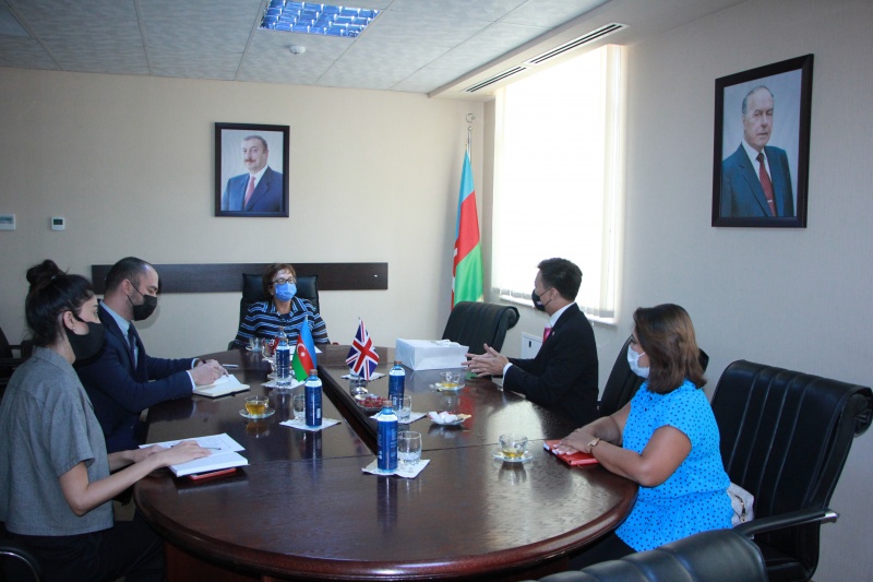 Chairman of the Board of Directors of the SEC Maleyka Abbaszade received the head of the British Council in Azerbaijan Samr Shah
