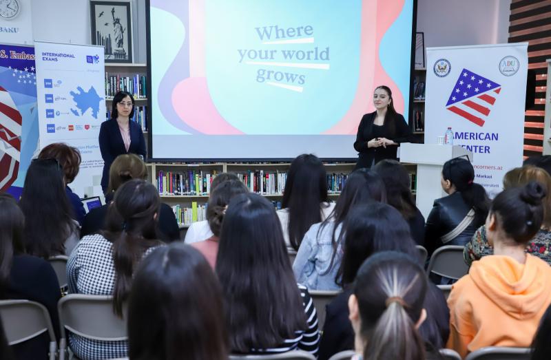Dövlət İmtahan Mərkəzinin əməkdaşları Azərbaycan Dillər Universitetində Kembric ingilis dili kvalifikasiyaları haqqında məlumat sessiyası keçiriblər